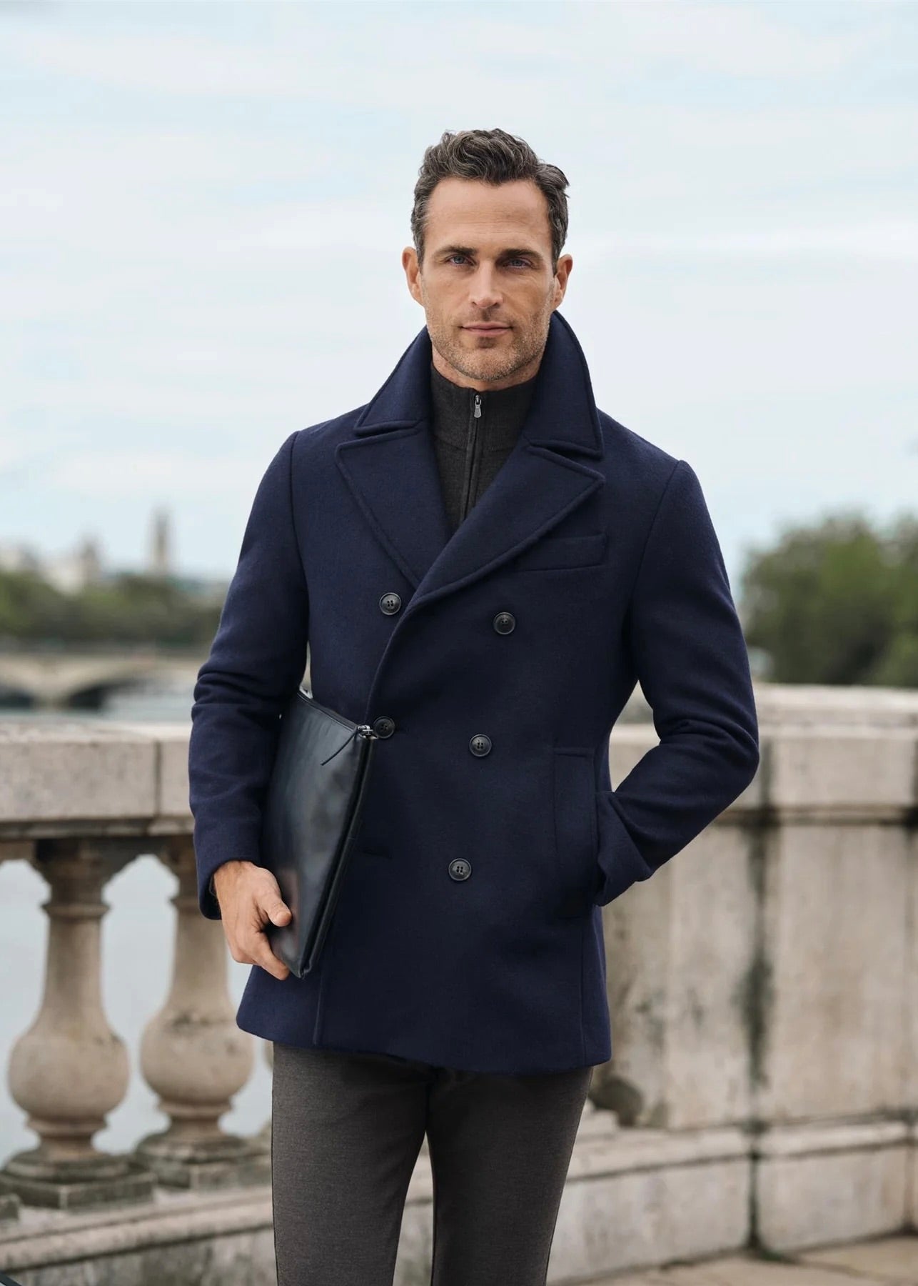Paris peacoat Brun