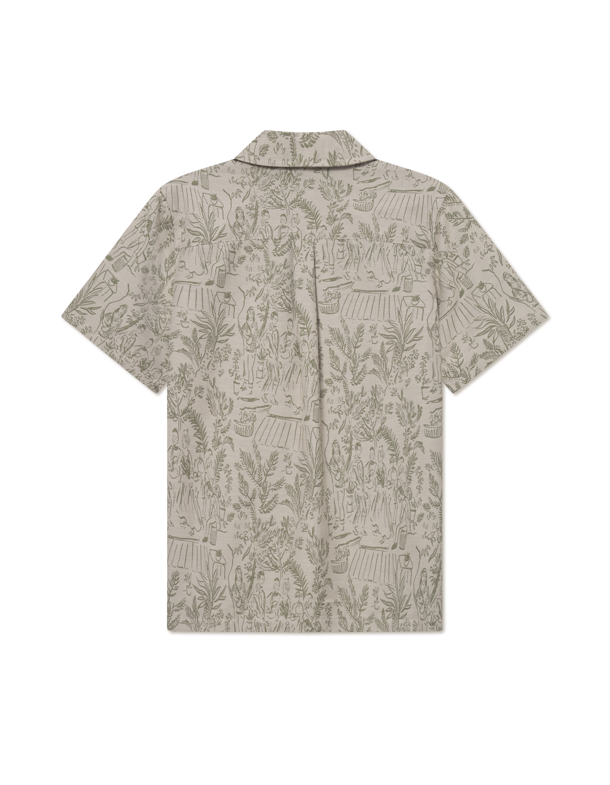 Lesley Dancing Jacquard SS Shirt Light Ivory