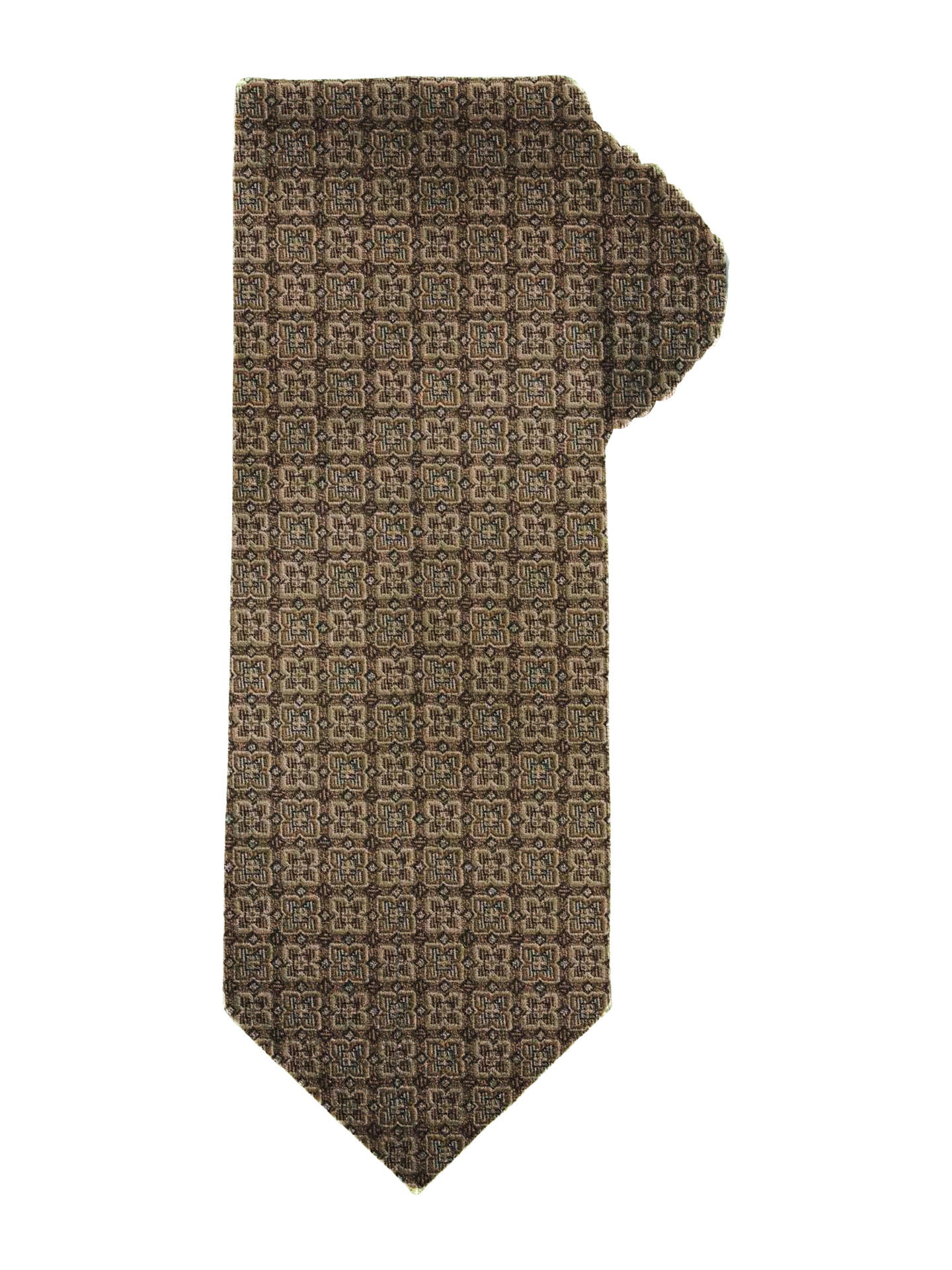 Santi silk tie+handkerchief Beige