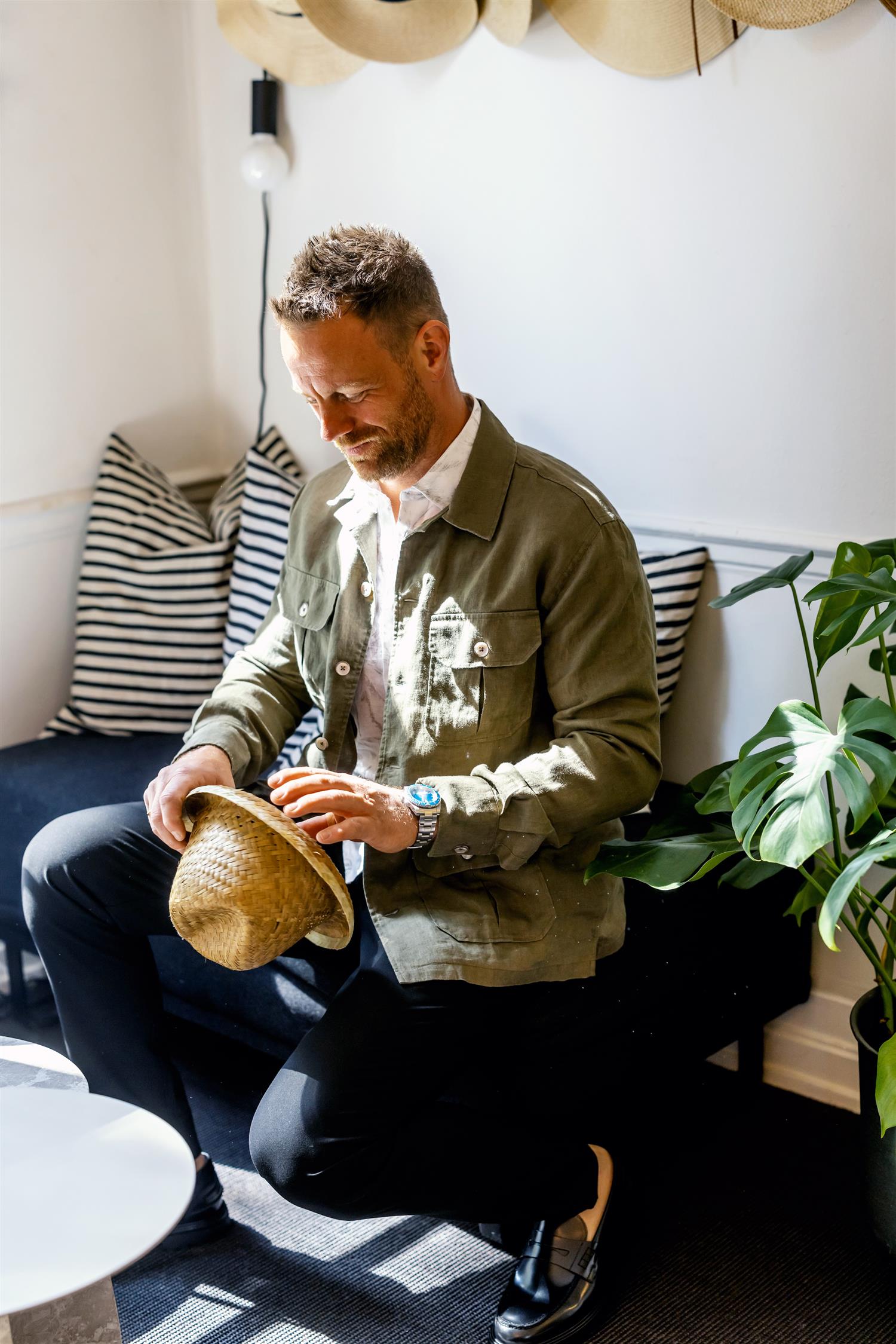 6507 Overshirt Khaki Green Plain