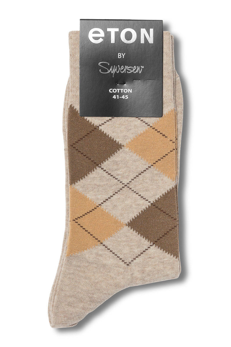 Eton Cotton Argyle Light Brown