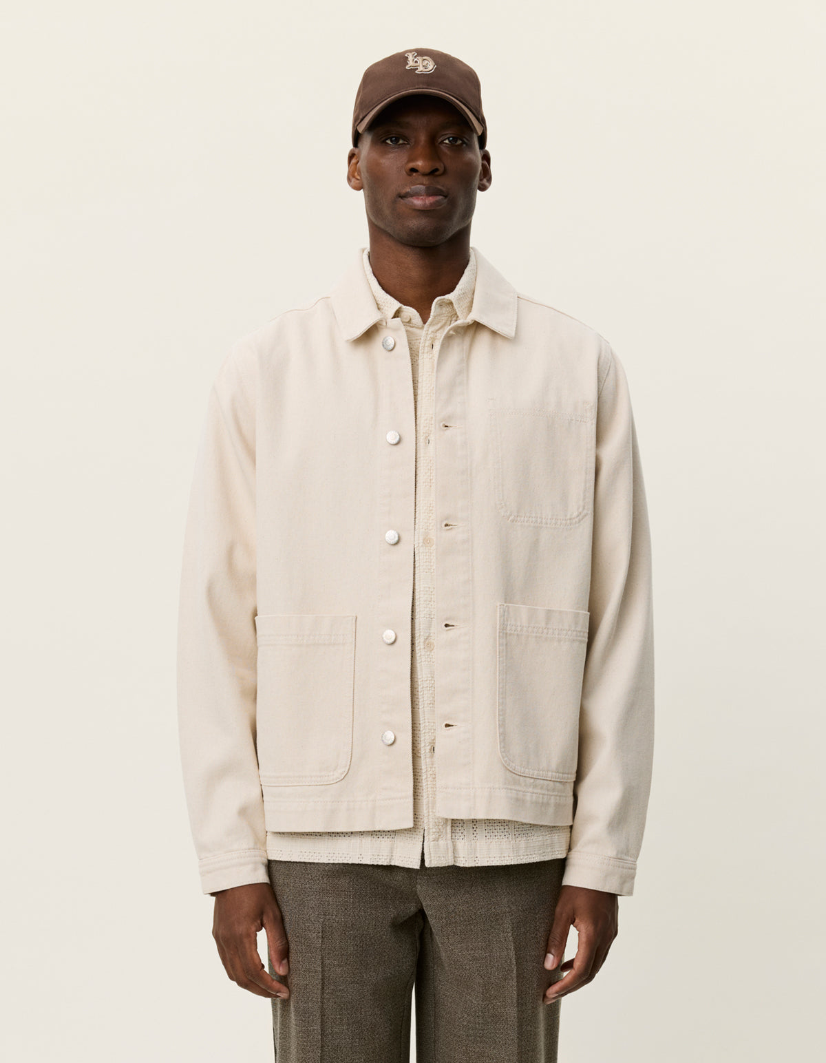 Layton Denim Overshirt Ivory