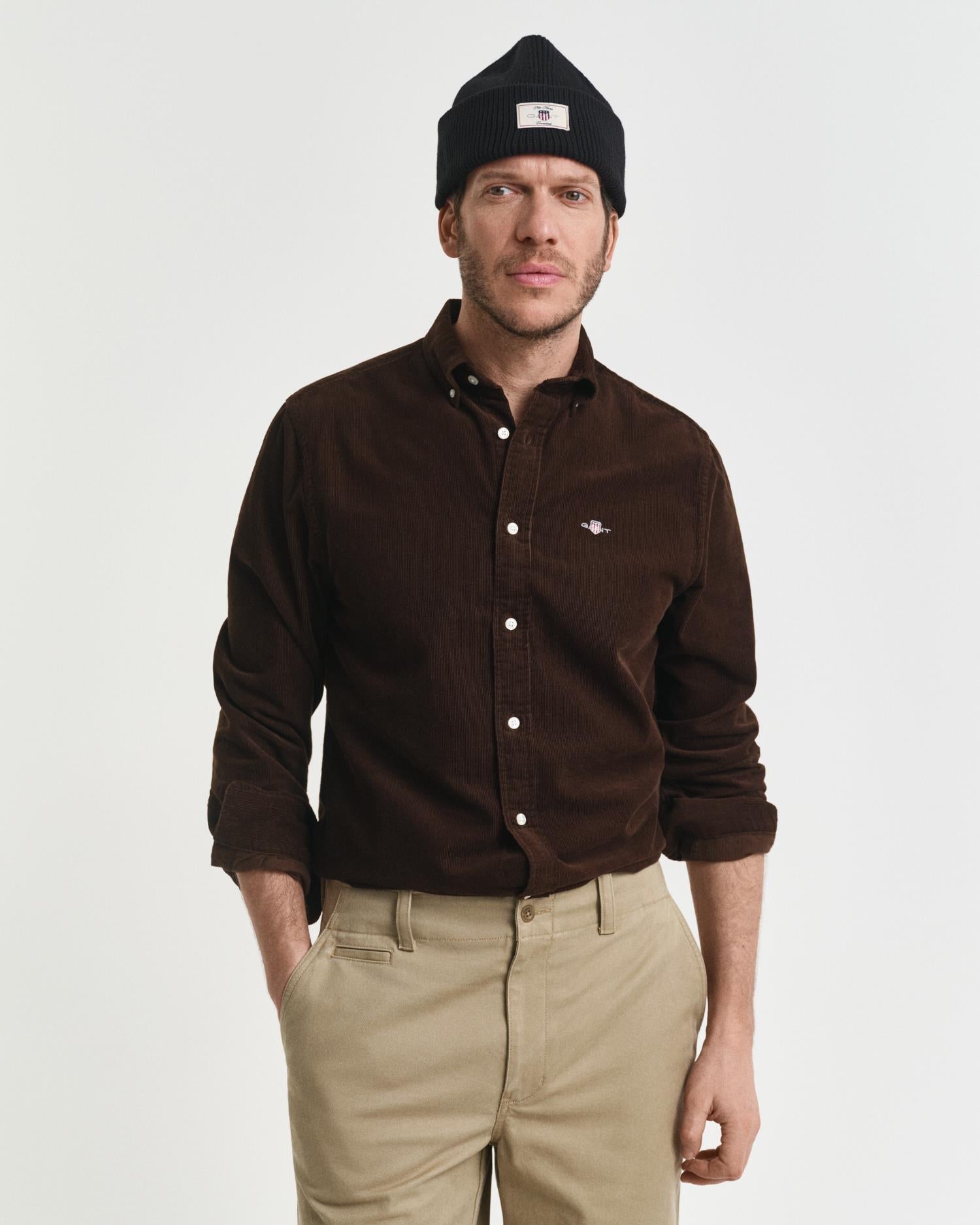 Reg Corduroy Shirt Rich Brown