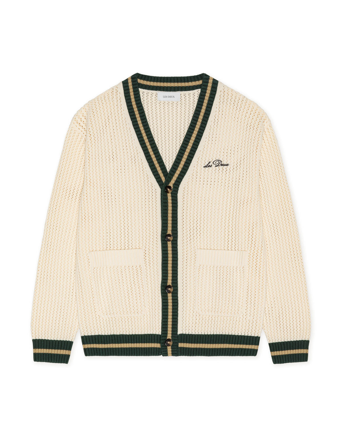 Lace Knitted Cardigan Eggnog White
