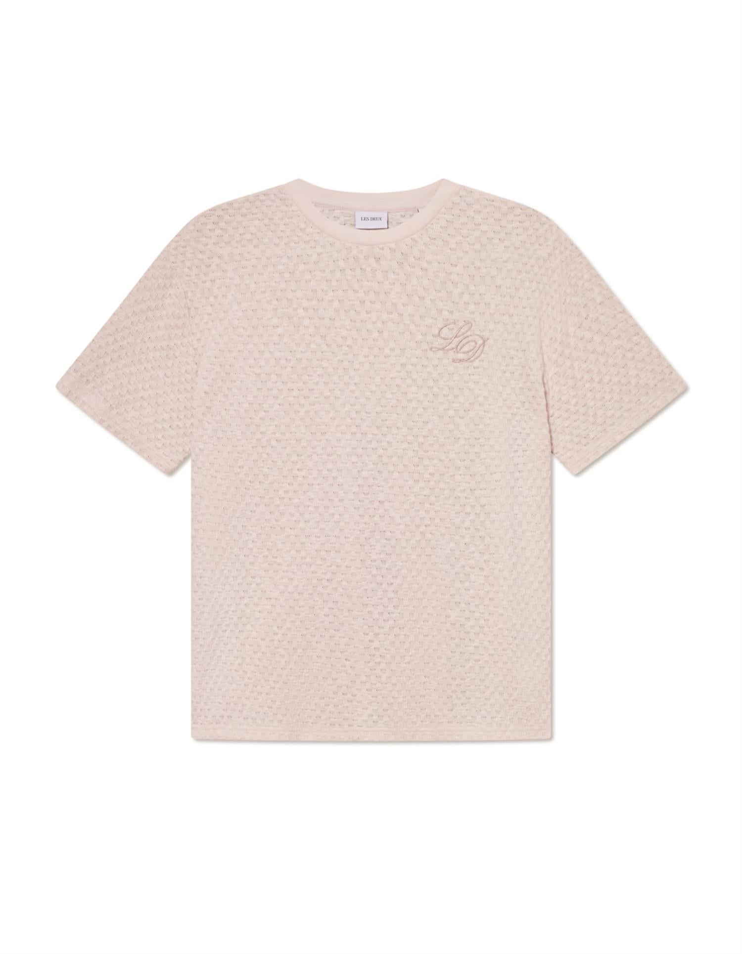 Bruce Knitted Check T-shirt Ivory