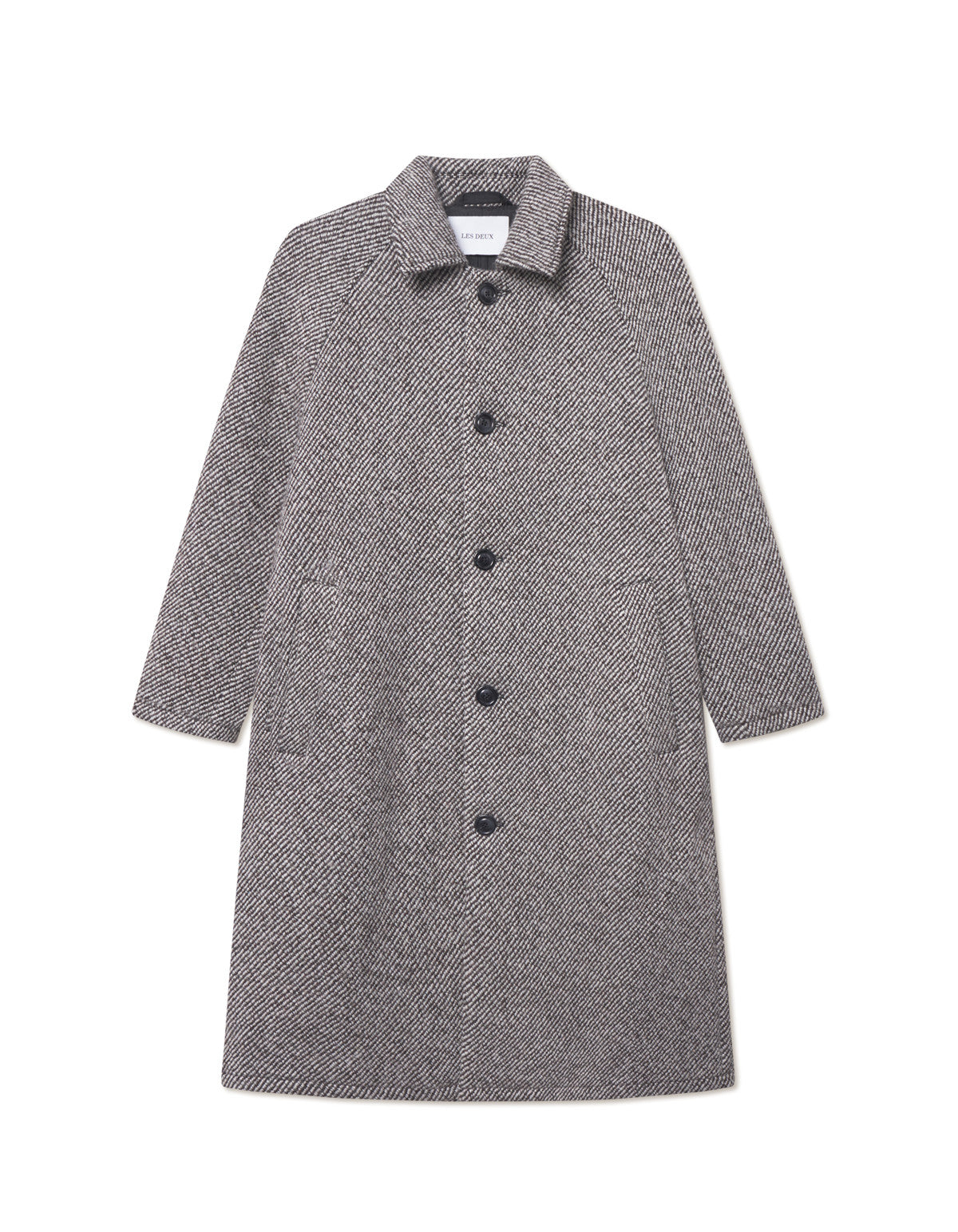 Michael Twill Wool Coat Salt Pepper