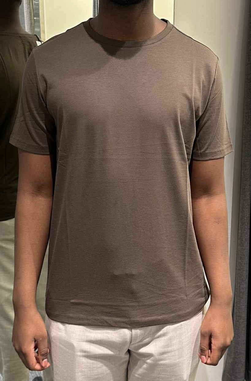 LINDBERGH Basic tee S/S - Sesong 1-xx5 Dk Brown