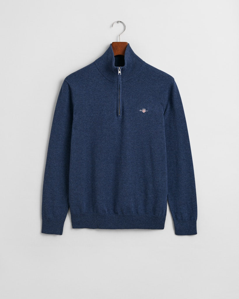 CLASSIC COTTON HALF ZIP Dk Jeansblue Melange