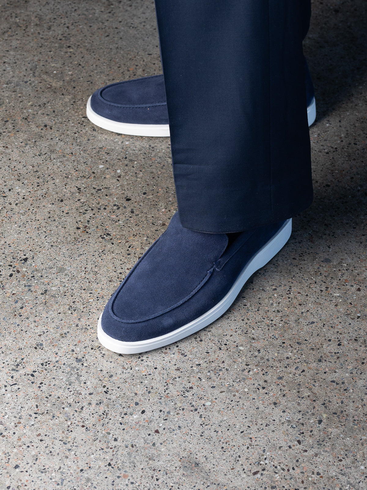 Sport loafer suede navy Blue