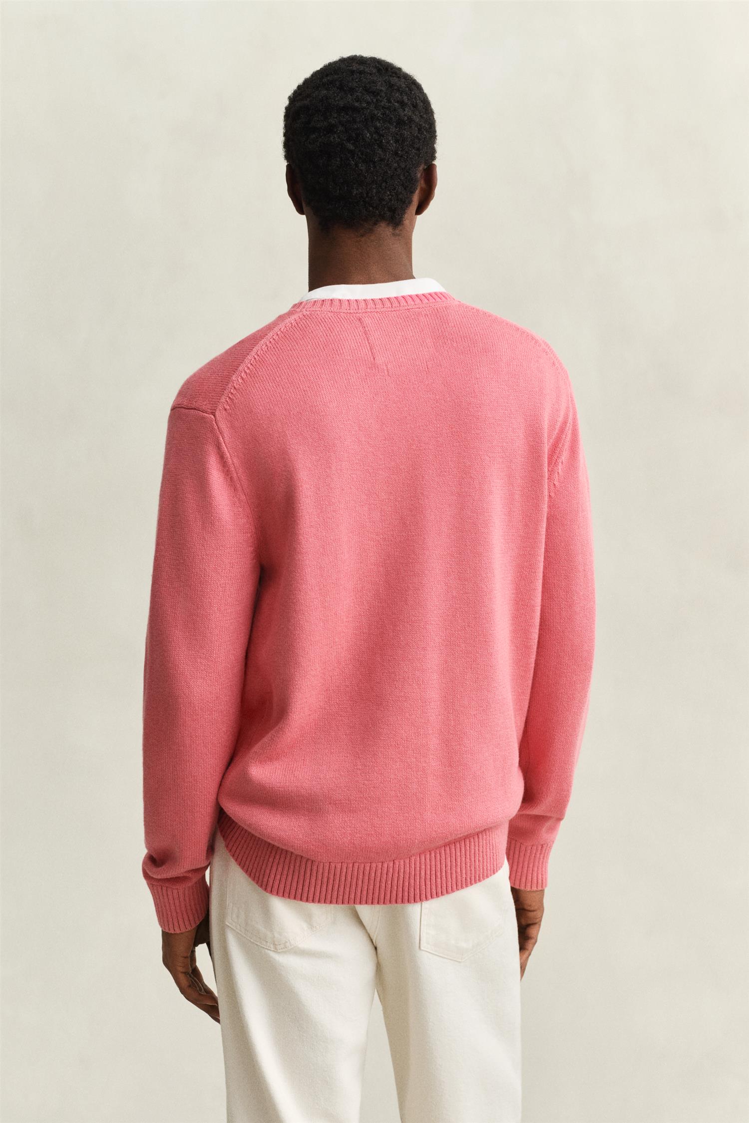 Cotton Blend C-Neck Rose Pink