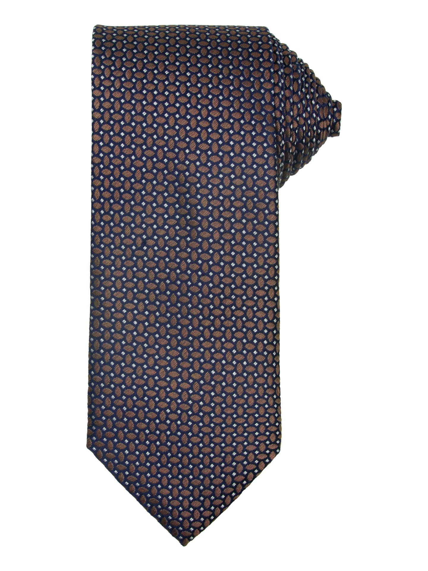 Santi silkeslips+lommetørkle Brun