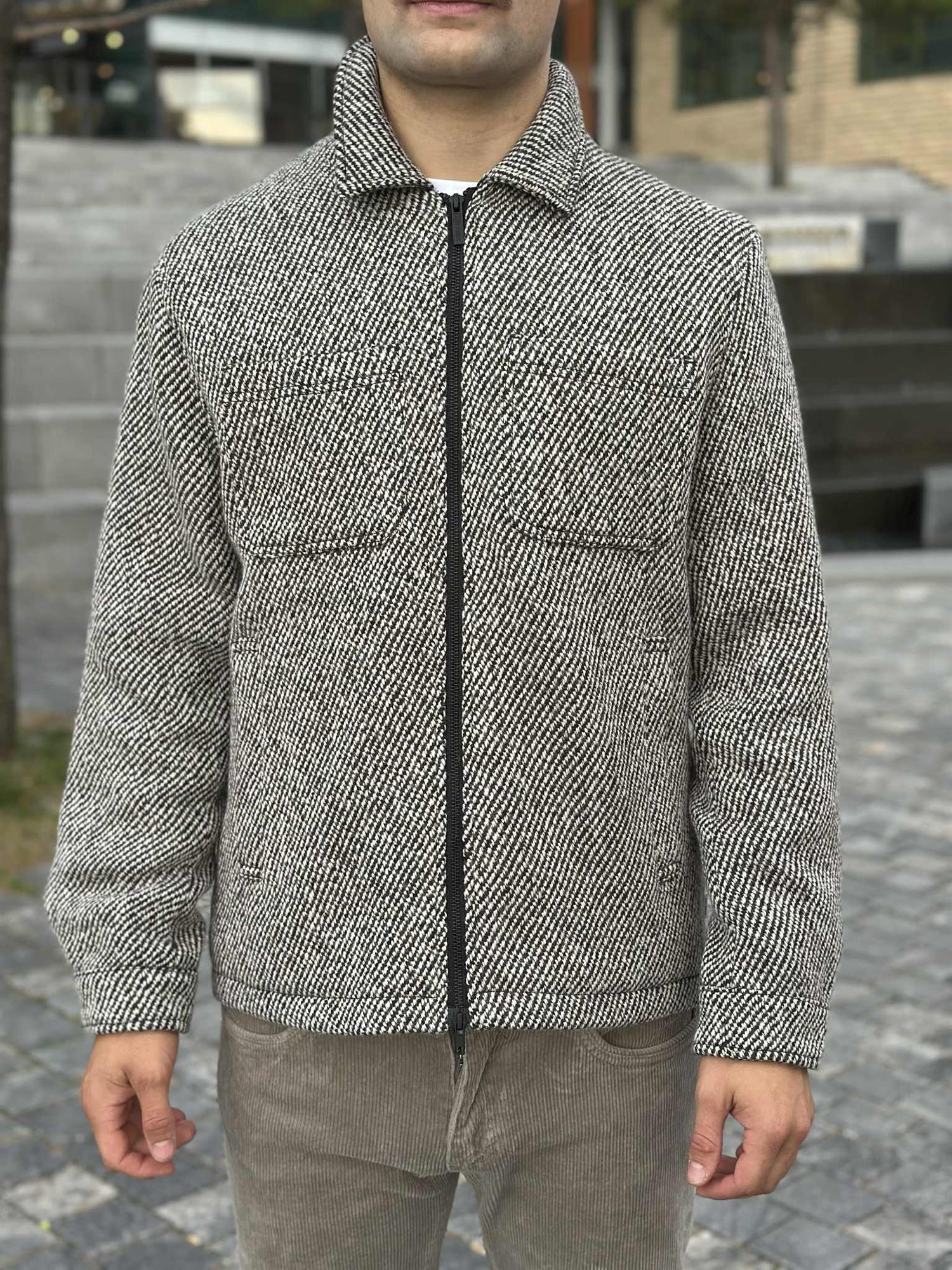 Marseille Twill Wool Jacket Salt Pepper