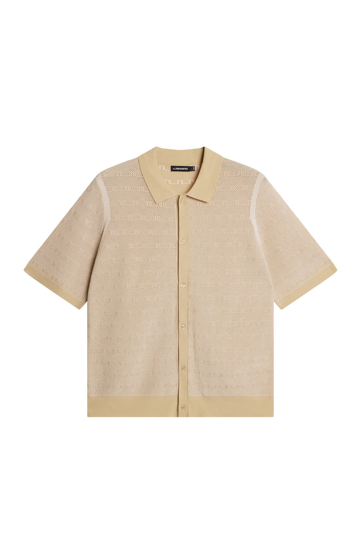 Rolando Logo Jacquard Polo Moonbeam