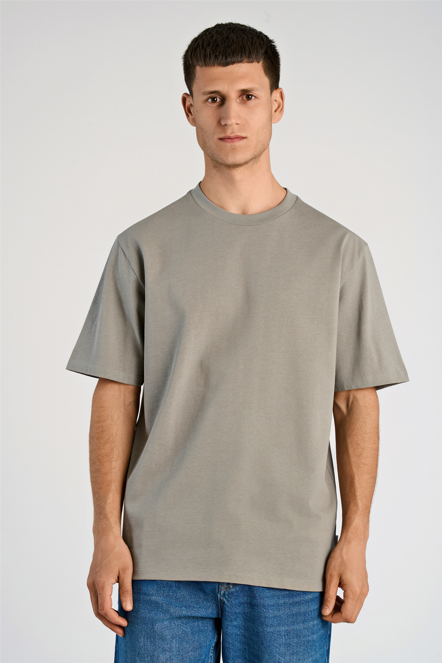 O-neck tee oversize S/S Stone Grey