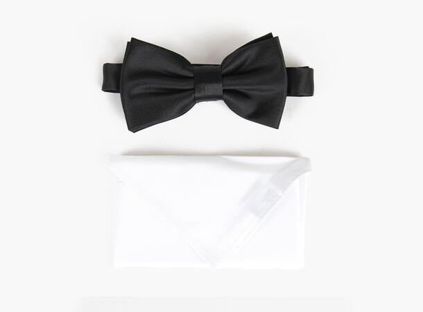 Manzini bowtie W/handky Black