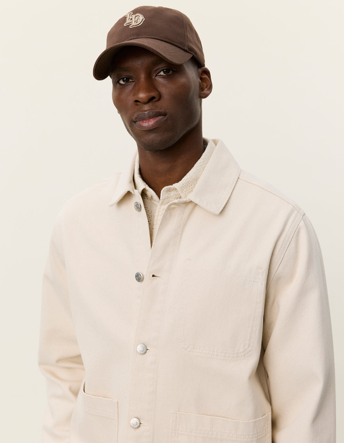Layton Denim Overshirt Ivory