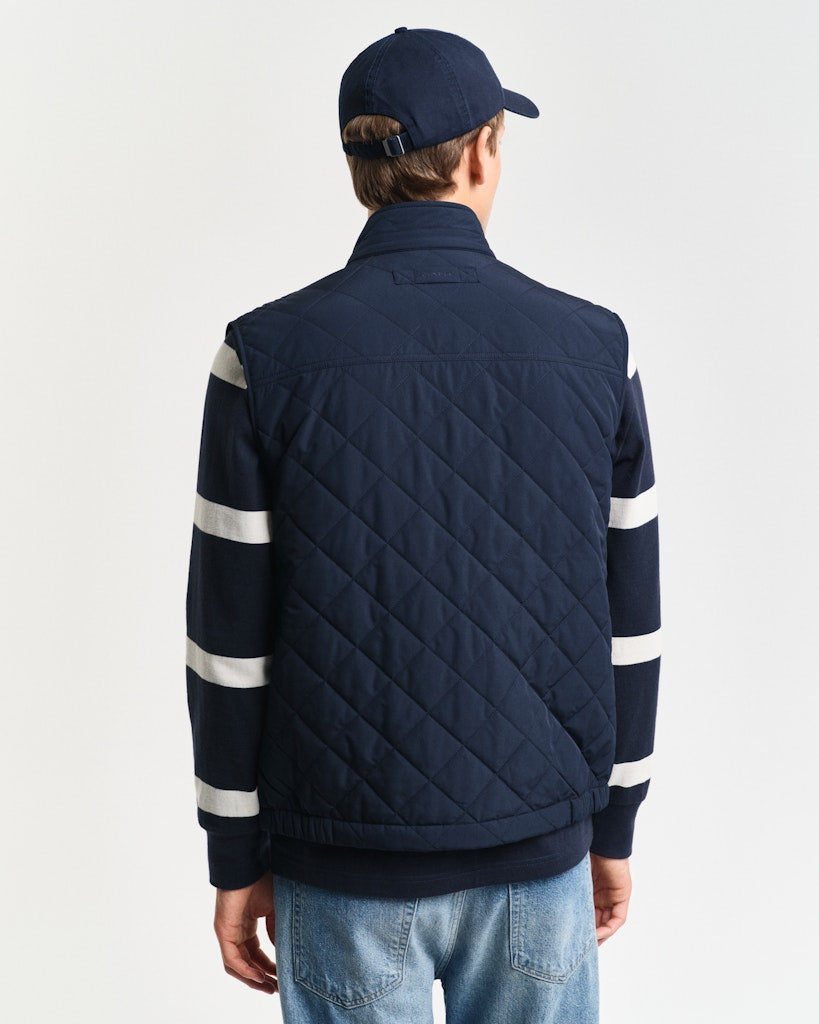 QUILTED WINDCHEATER VEST Evening Blue
