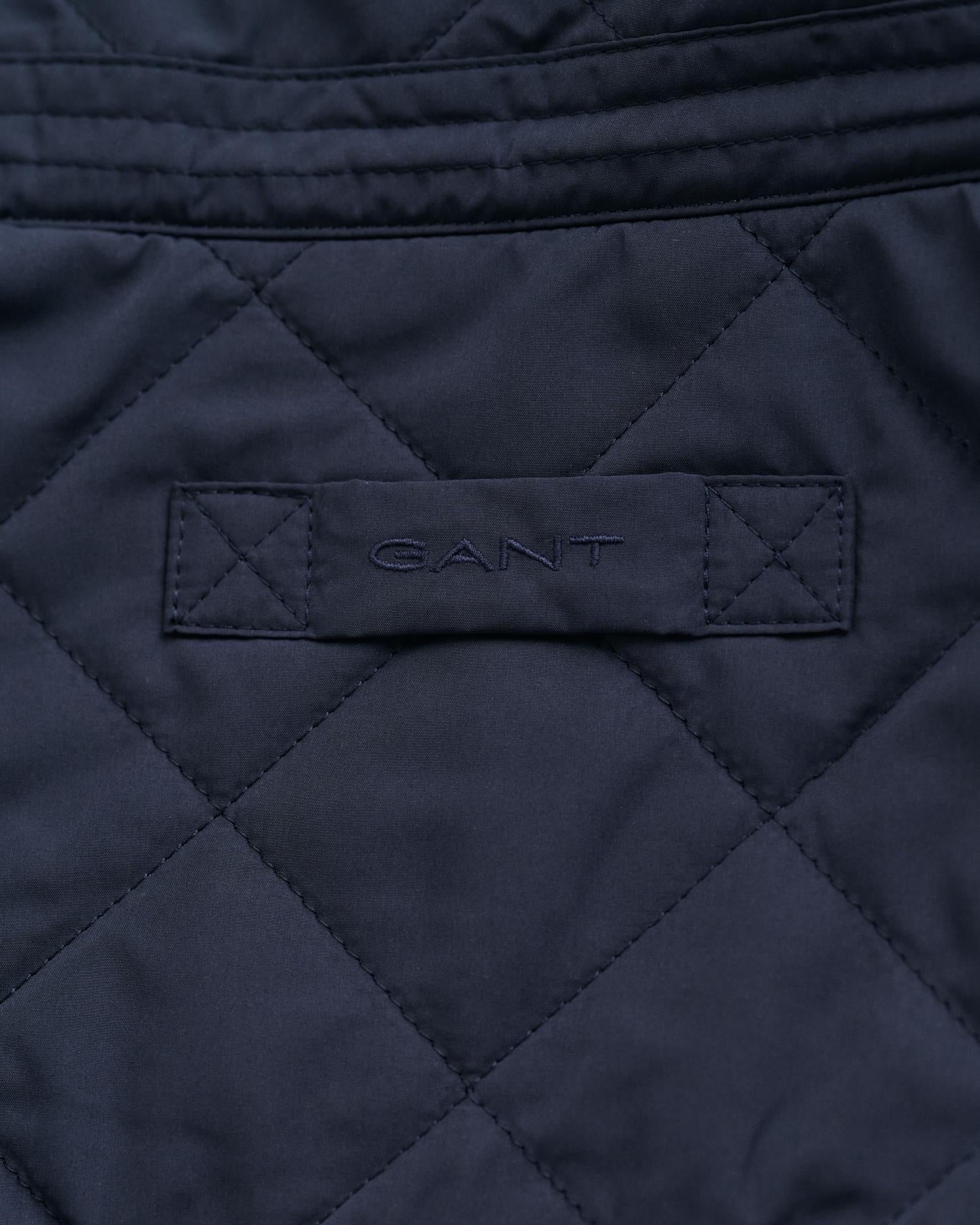 Pikowana kurtka wiatrówka mid-coat wieczorowy niebieski
