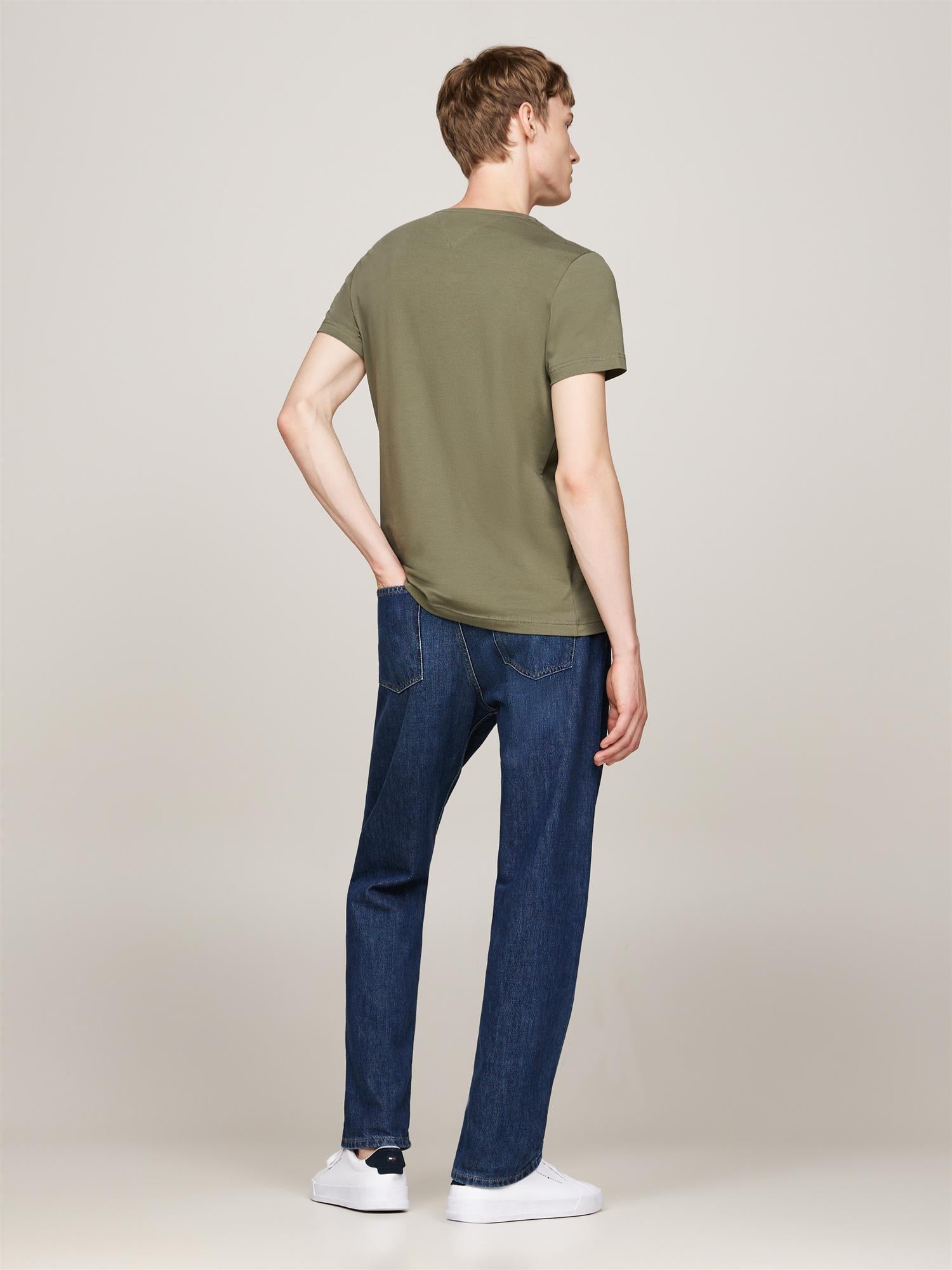 Stretch Slim Fit Tee Battle Green