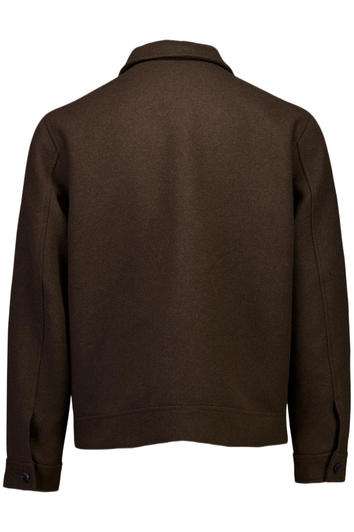 Wool Blend Jacket Dk Brown Mel