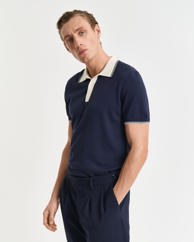 MODAL BLEND SS POLO Evening Blue