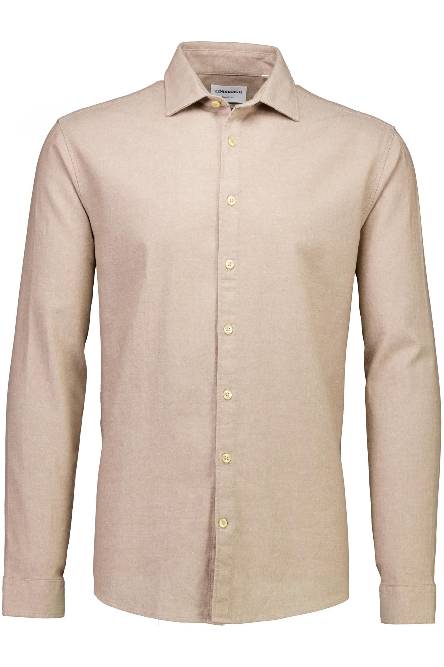 Soft indigo stretch shirt L/S Dk Sand