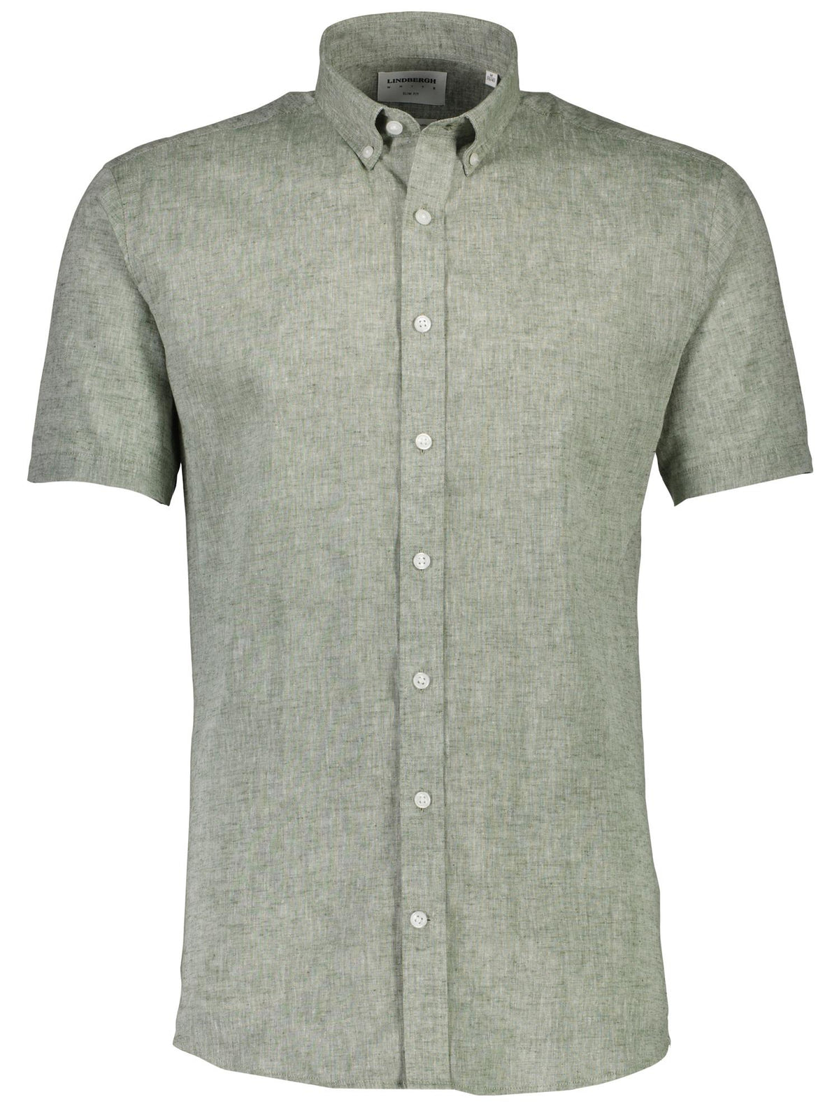 Linen/cotton shirt S/S Army