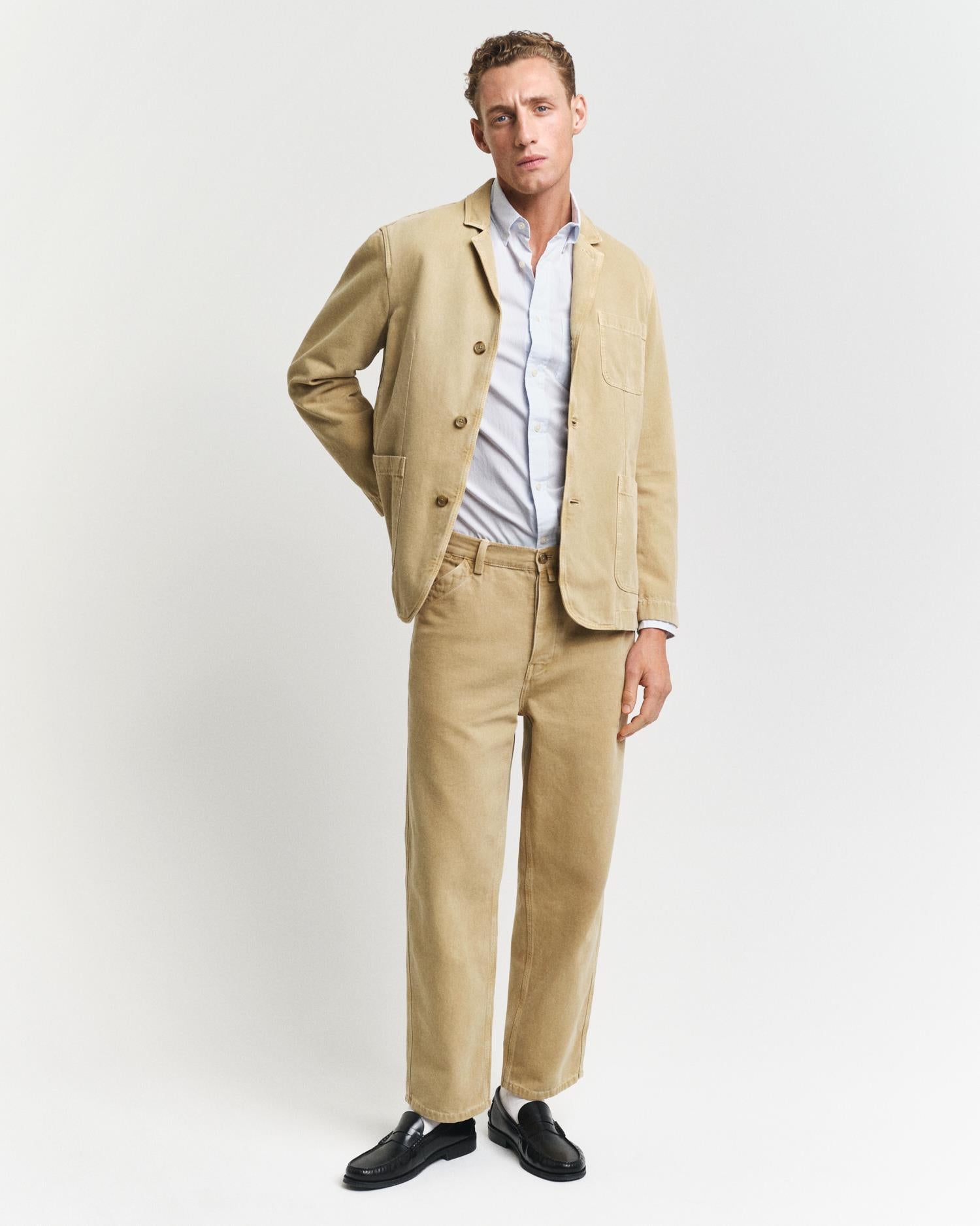 Reg Classic Poplin Banker Shirt Light Blue