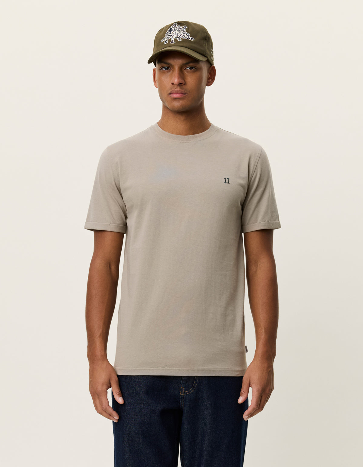 Norregaard contrast t-shirt Laurel Oak Sand
