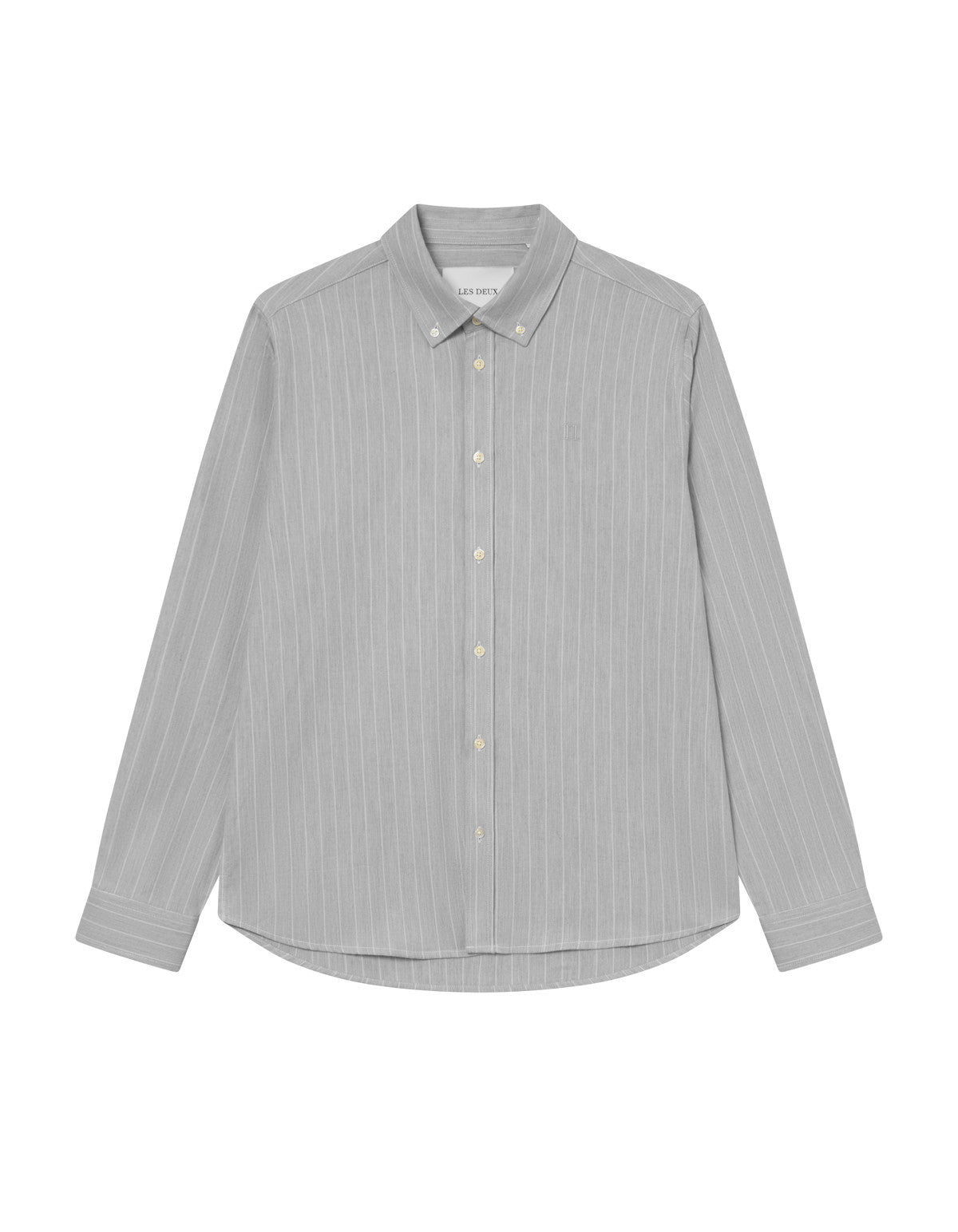 Desert Reg Stripe Shirt Grey Melange