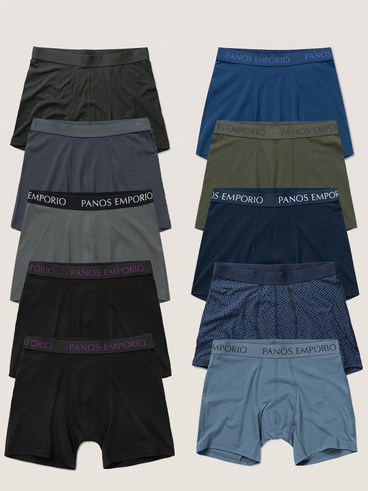 10pk Base Bamboo Boxer Assorted