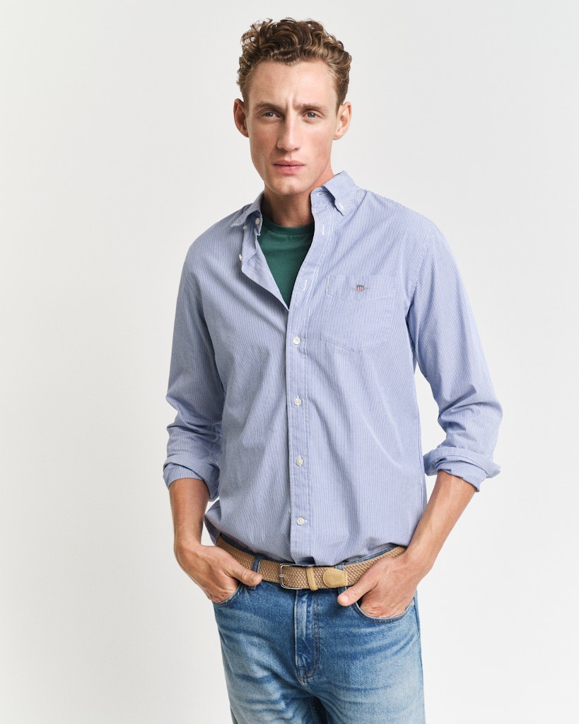 REG CLASSIC POPLIN BANKER SHIRT College Blue