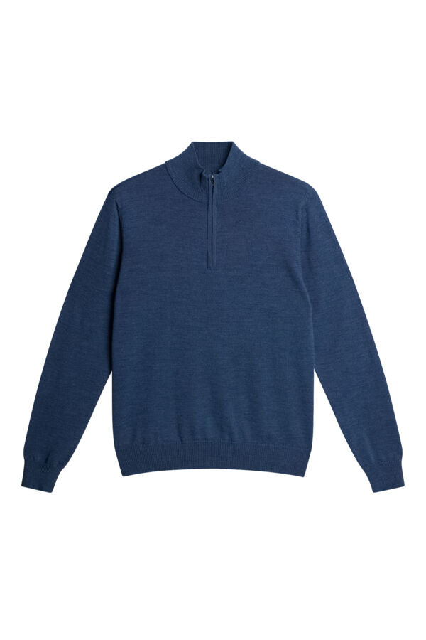 Kiyan Merino Quarter Zip Blå