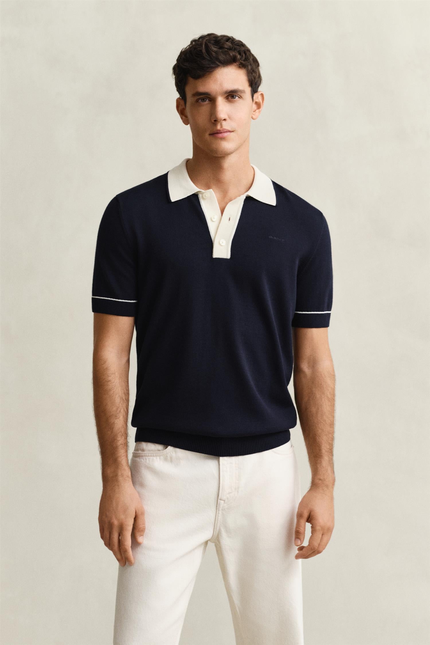 Cotton Modal Polo Evening Blue