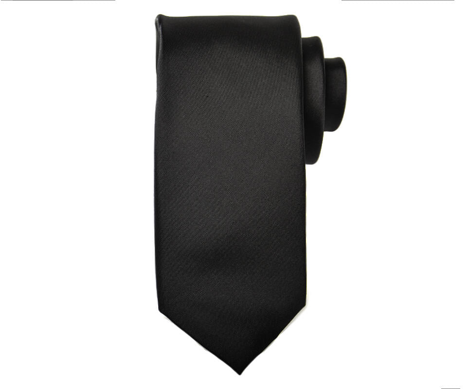 Silk tie 7cm Black