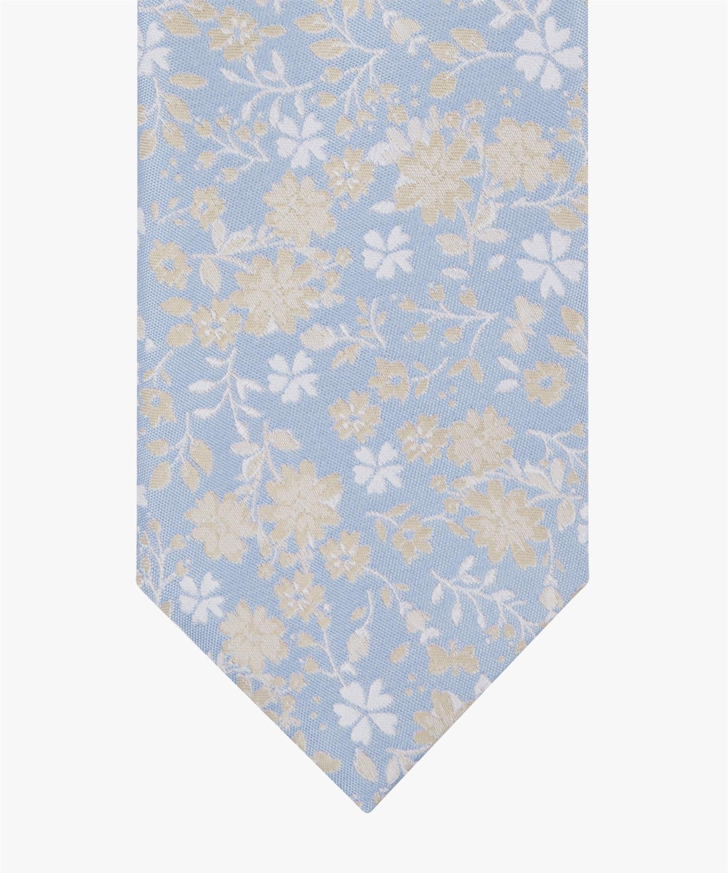 Tie silk woven Blue