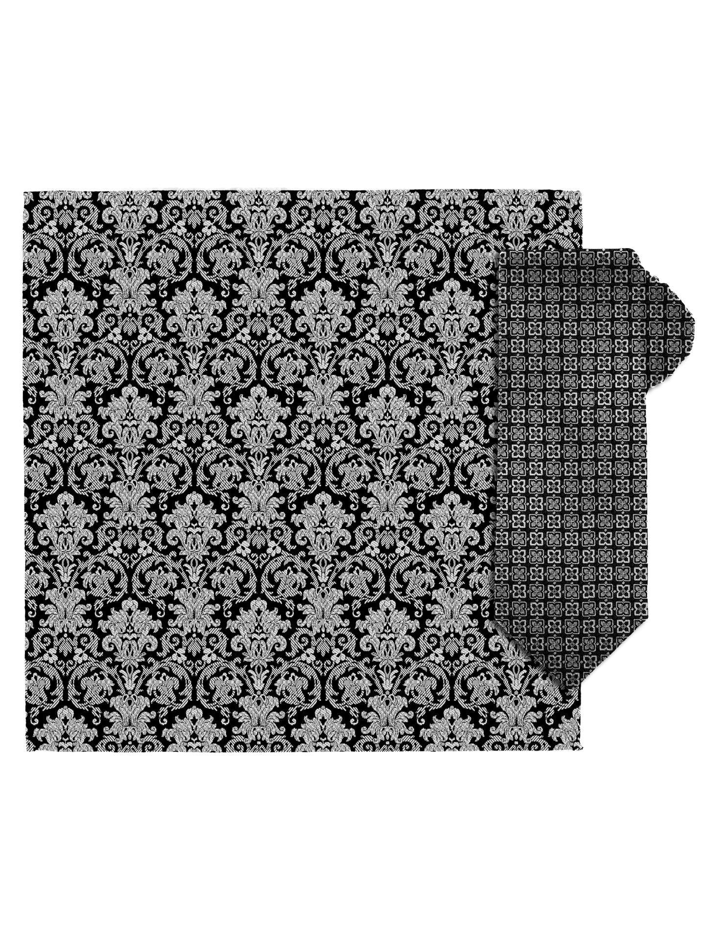 Santi silkeslips+lommetørkle Sort