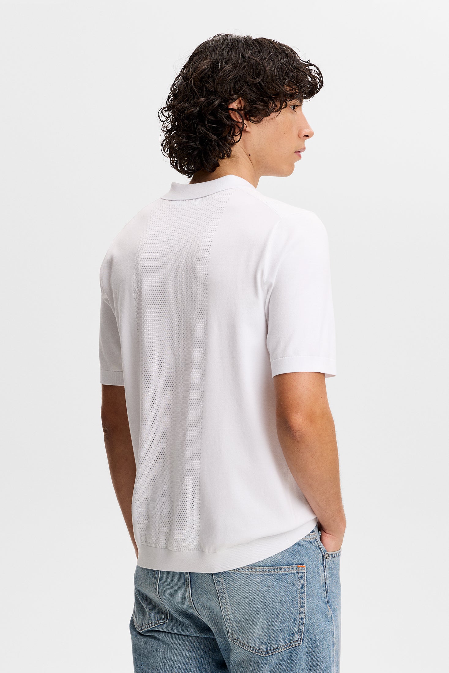 Reymond Seasonal Knit Polo White