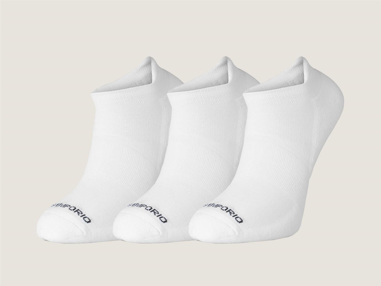 3 sztuki Victor Sneaker Tabs – Bawełna/bambus Biały
