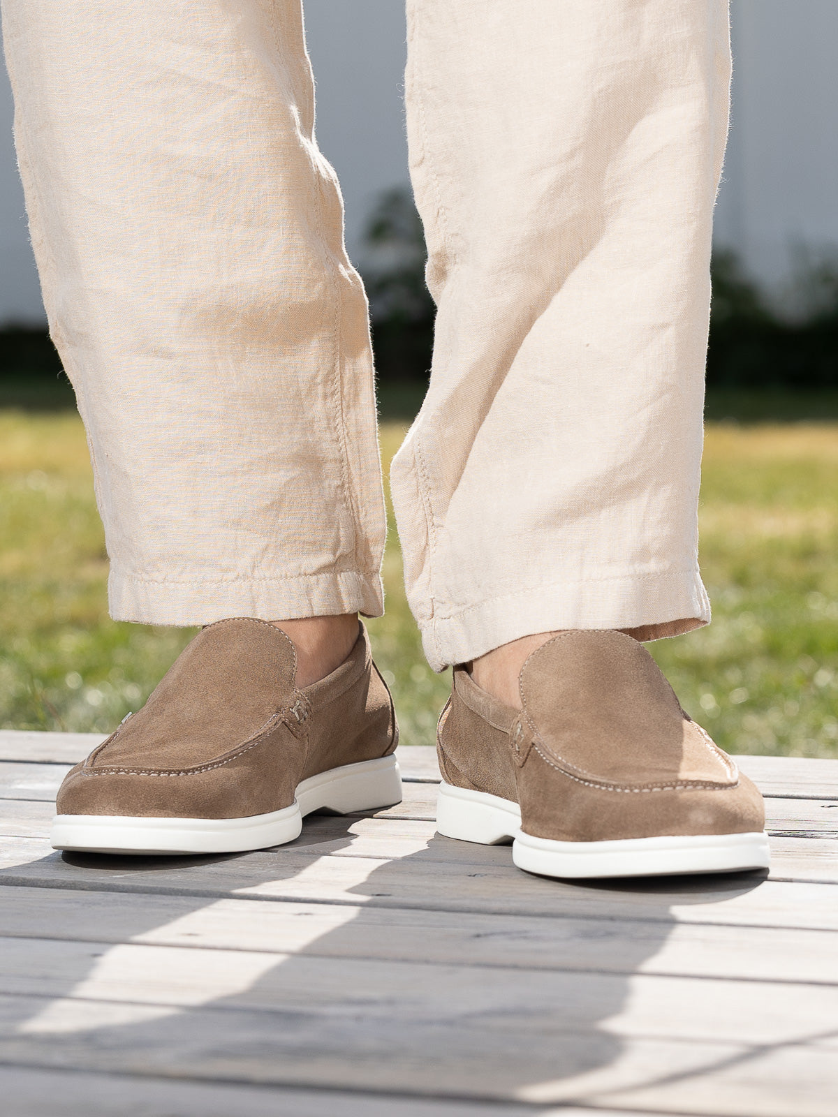 Sport loafer suede taupe