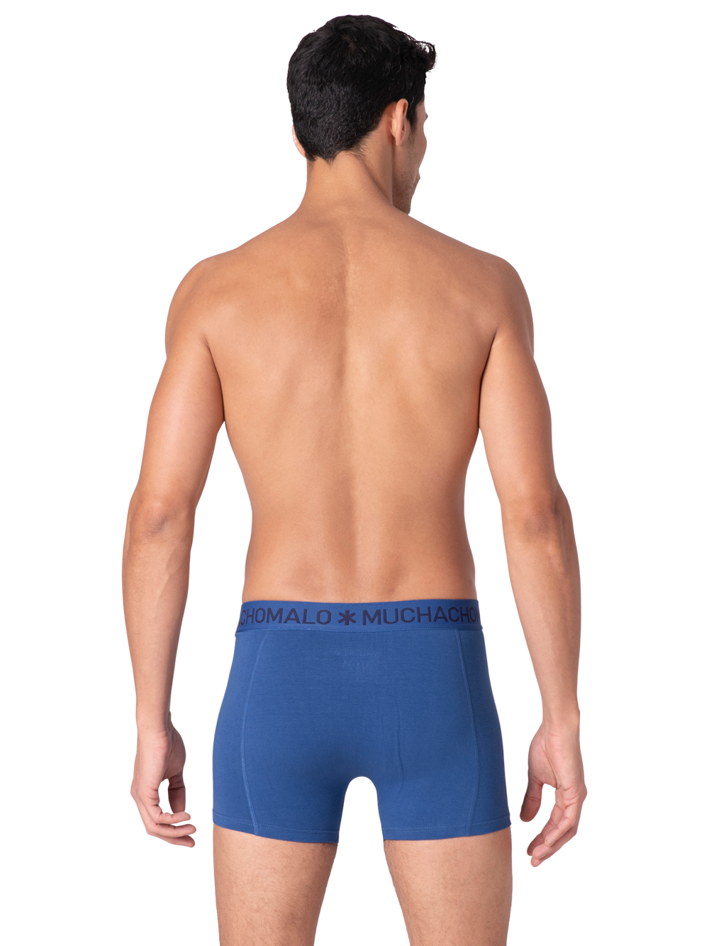 Muchachomalo 1010 Solid Boxer 2pk 677 Blue/Light Blue