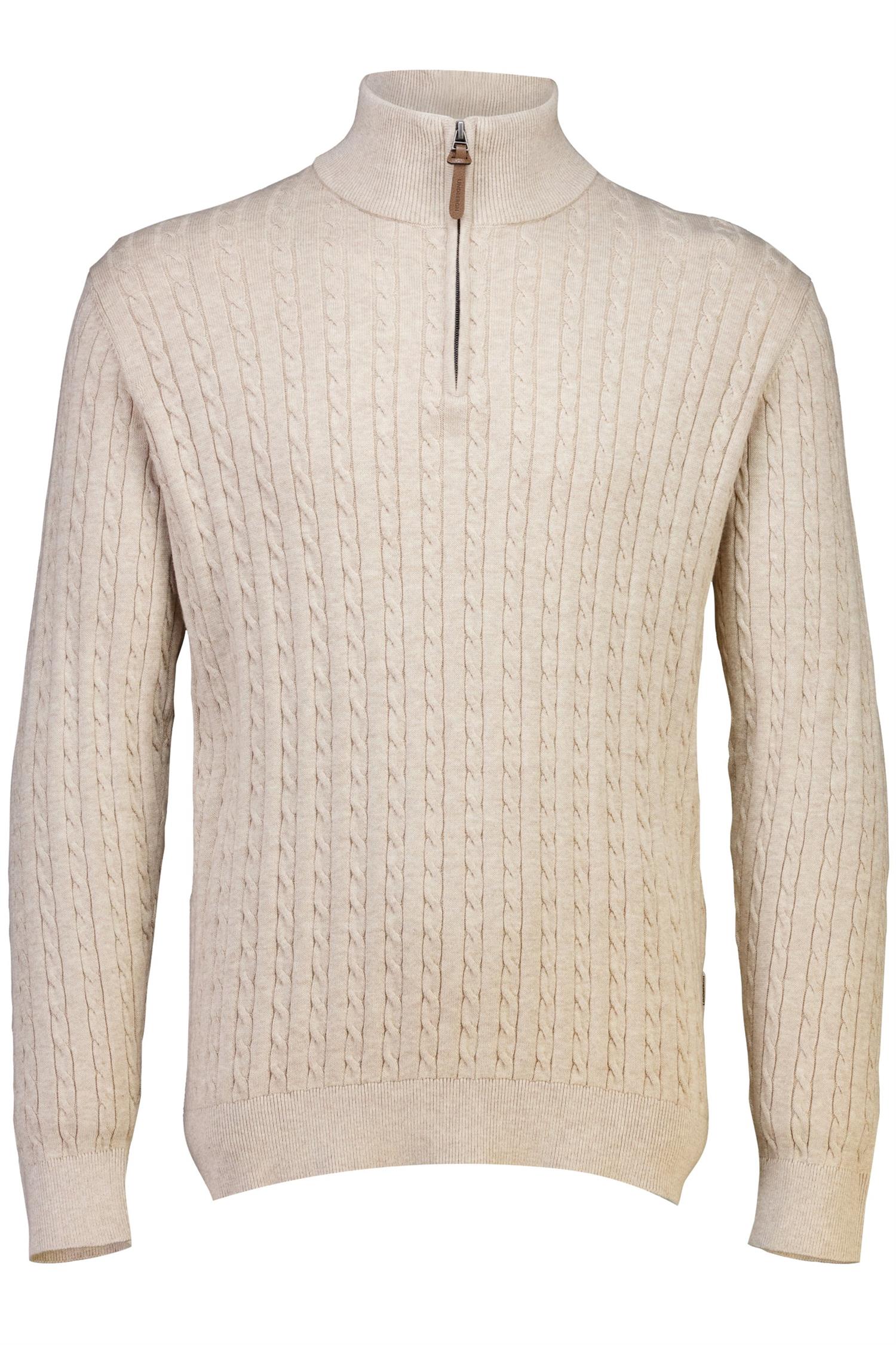 1/2 zip cable knit Off White Mel