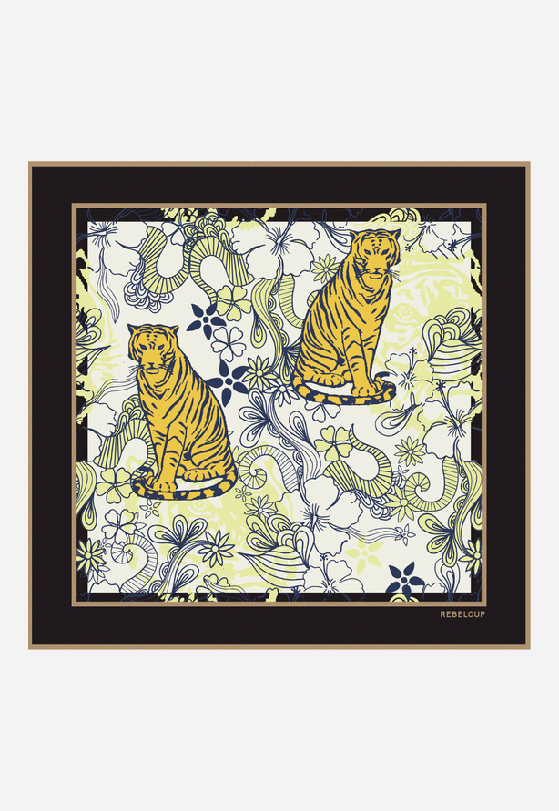 Adele Silk Scarf Hvit