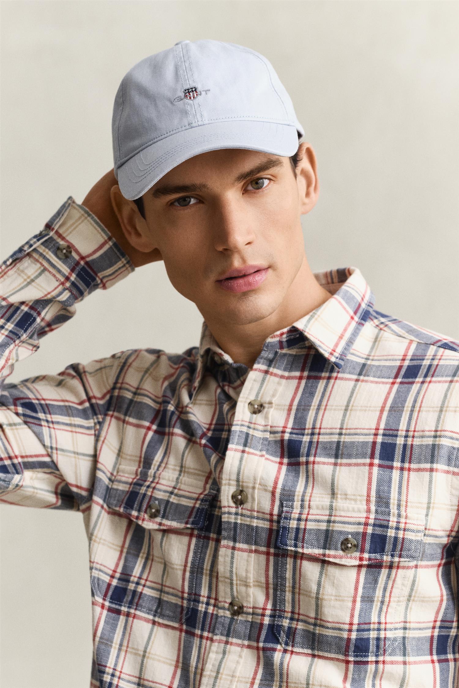 Shield Cotton Twill Cap Muted Blue