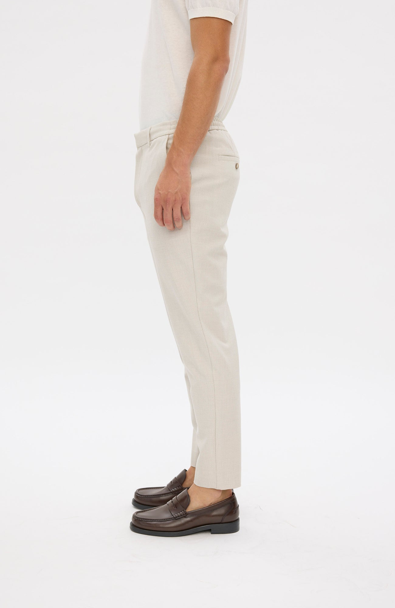 Theopl 189 Beige Micro Check