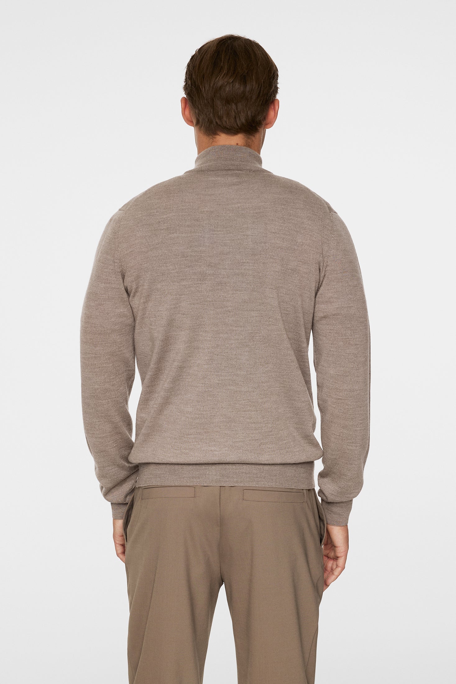 Kiyan Merino Quarter Zip Brindle Melange