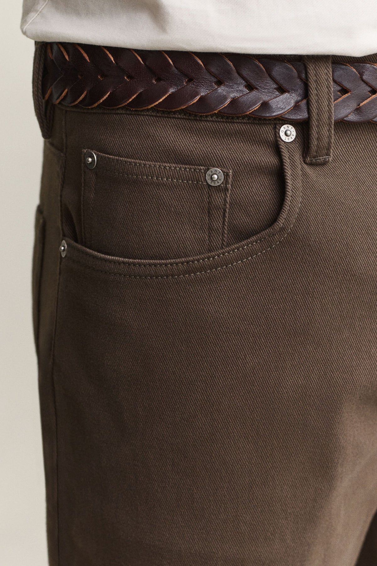 Reg Soft Twill Jeans Shadow Brown