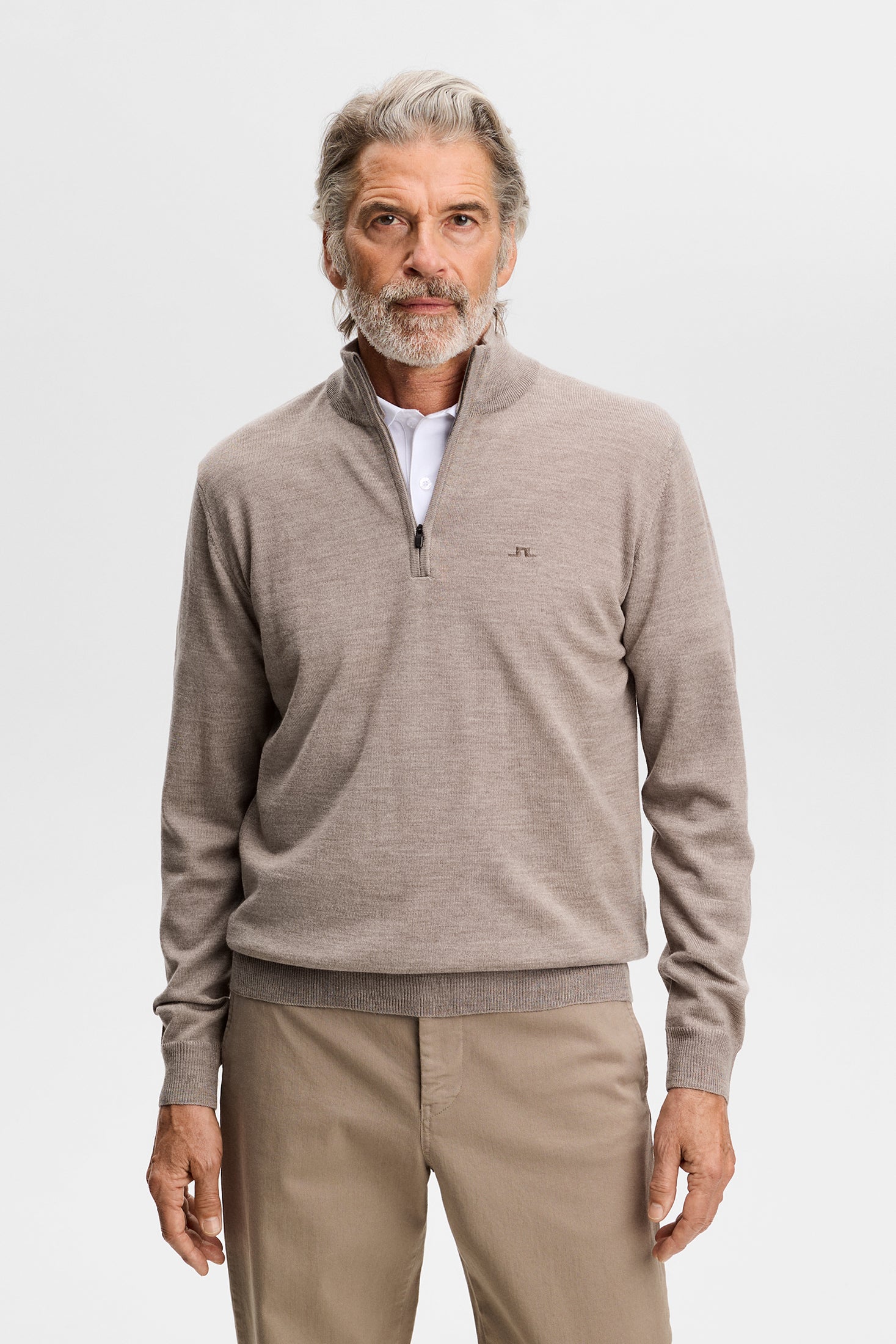 Kiyan Quarter Zip Sweater Brindle Melange
