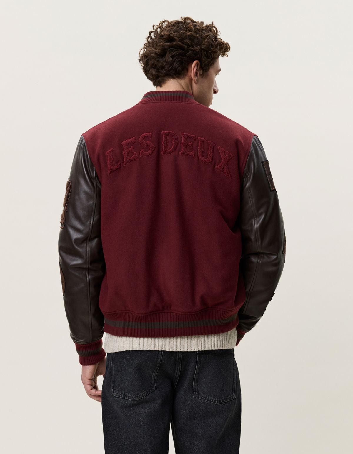 Varsity Jacket Chocolate Truffle Red