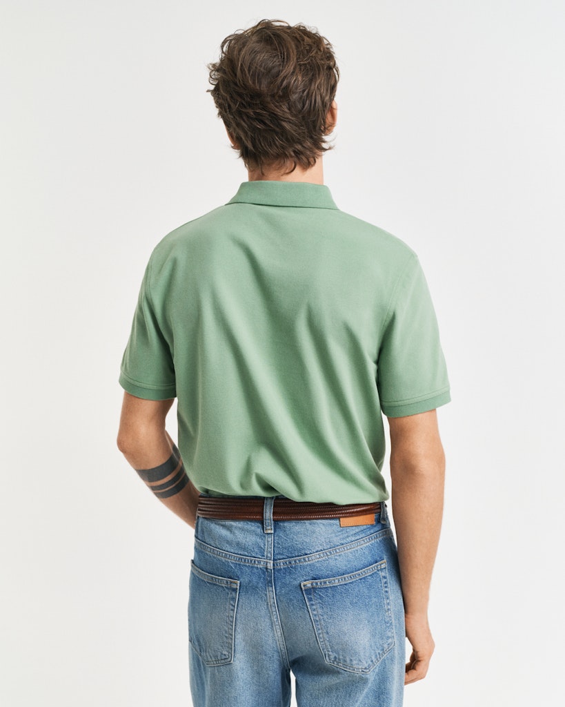 REG CONTRAST PIQUE SS POLO Kalamata Green
